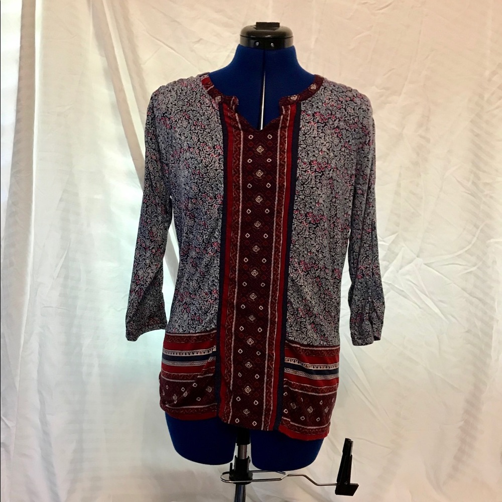 Poof Blue Peasant Styled Blouse
